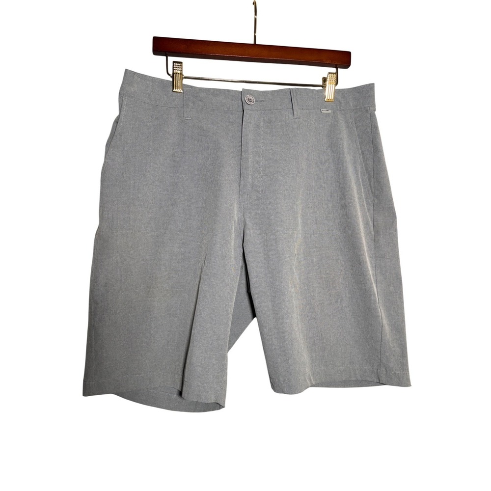 TravisMathew Mens Grey Heather Golf Shorts Size 36 Stretch Performance Casual